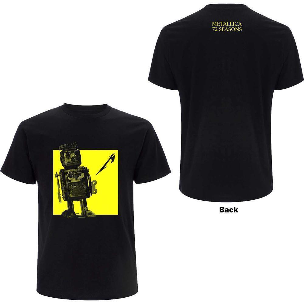 Metallica Unisex T Shirt 72 Seasons Burnt Robot Back Print 2 Sided